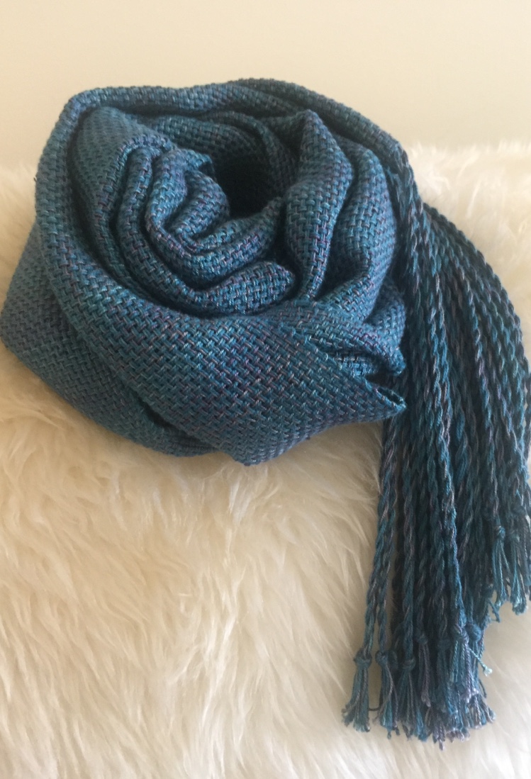 Handwoven Cotton and Silk Scarf